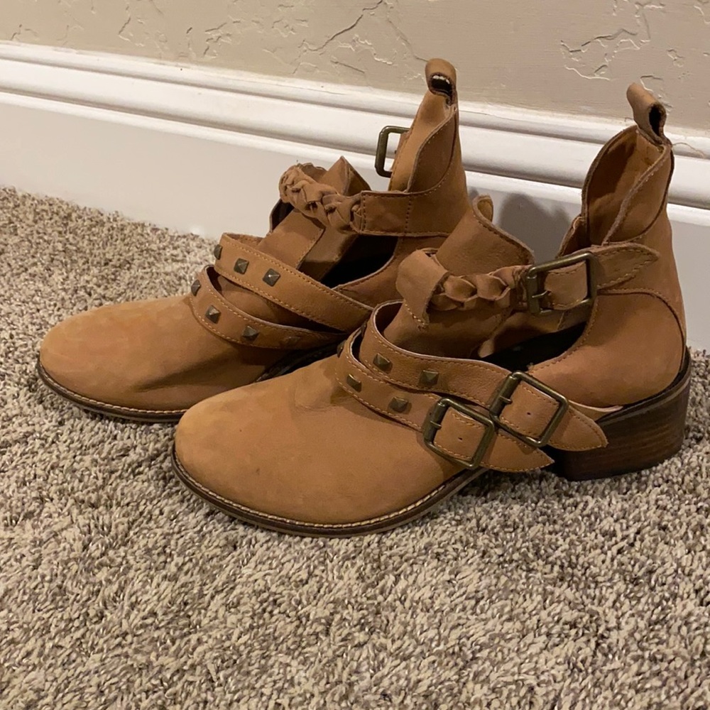 Tan booties